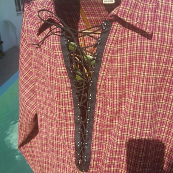 Woolrich Long Sleeve Lace Up Shirt - Picture 2 of 4